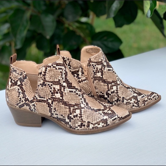 Women’s Snakeskin Western Boots Fashion Shoes New - Picture 5 of 14